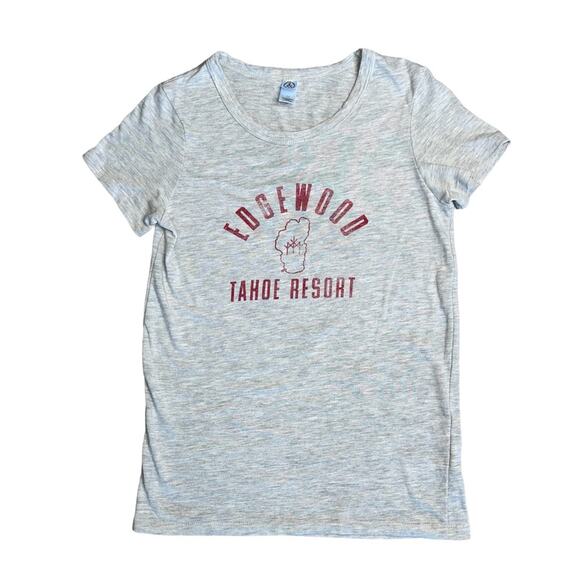 ALTERNATIVE Heather Gray ‘Edgewood Tahoe Resort’ Short Sleeve T-Shirt Women’s M - Picture 1 of 7